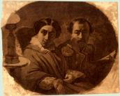 Portrait of a couple Bazhanov