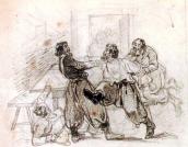 Arrest of Pugachev. Sketch