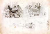 Arrest of Pugachev. Sketches (fol. 2 v.)